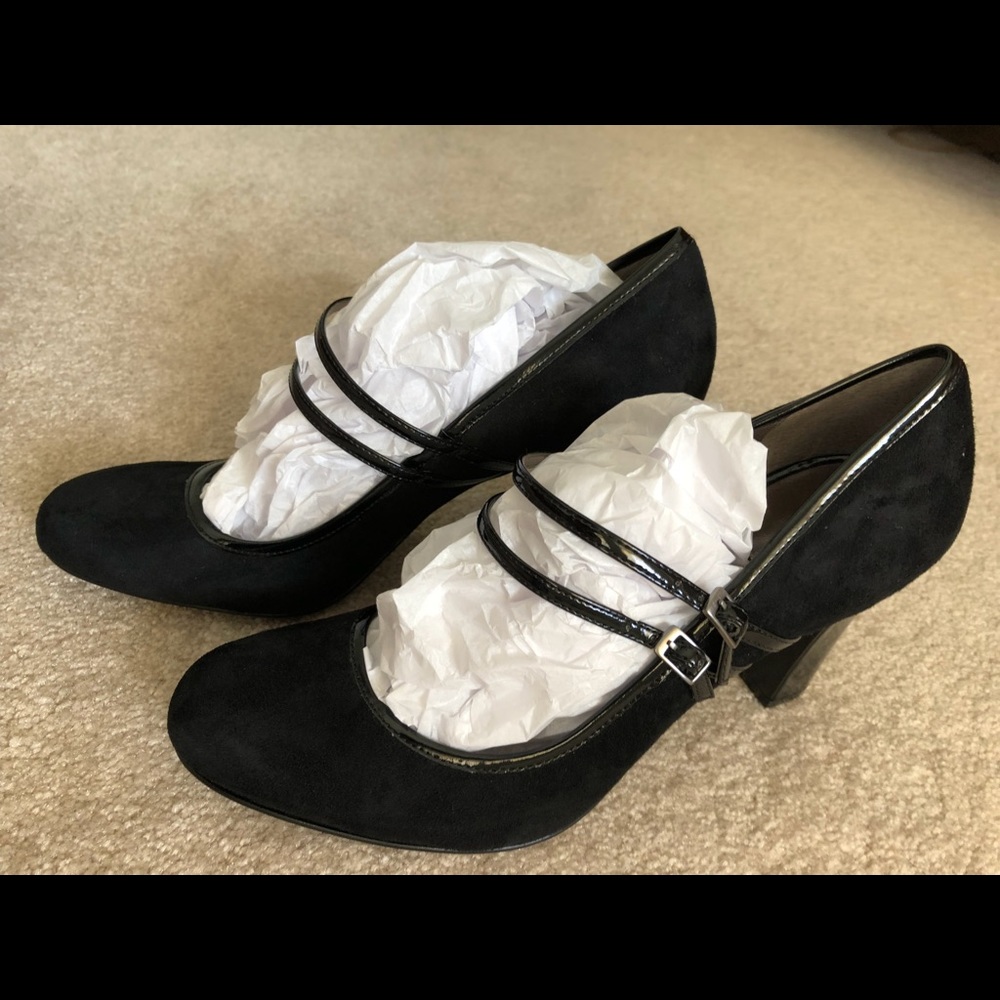 Alfani suede and patent leather high heels!